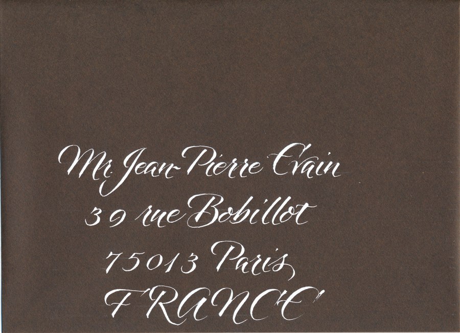 Envelope pointed pen variation