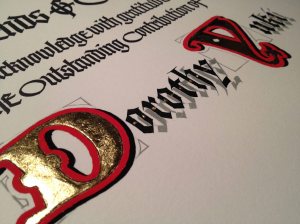 Dorothy's Certificate