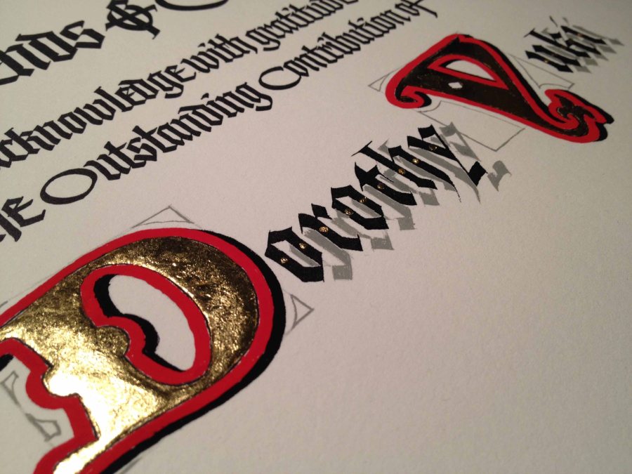 Dorothy's Certificate